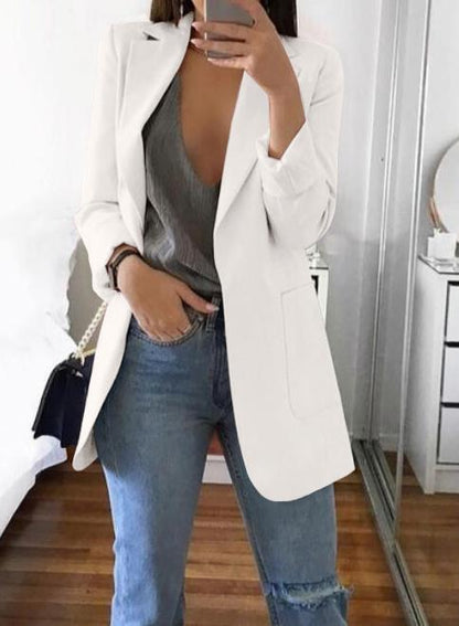 Vera | Blazer de Mujer Abierto con Bolsillos de Parche