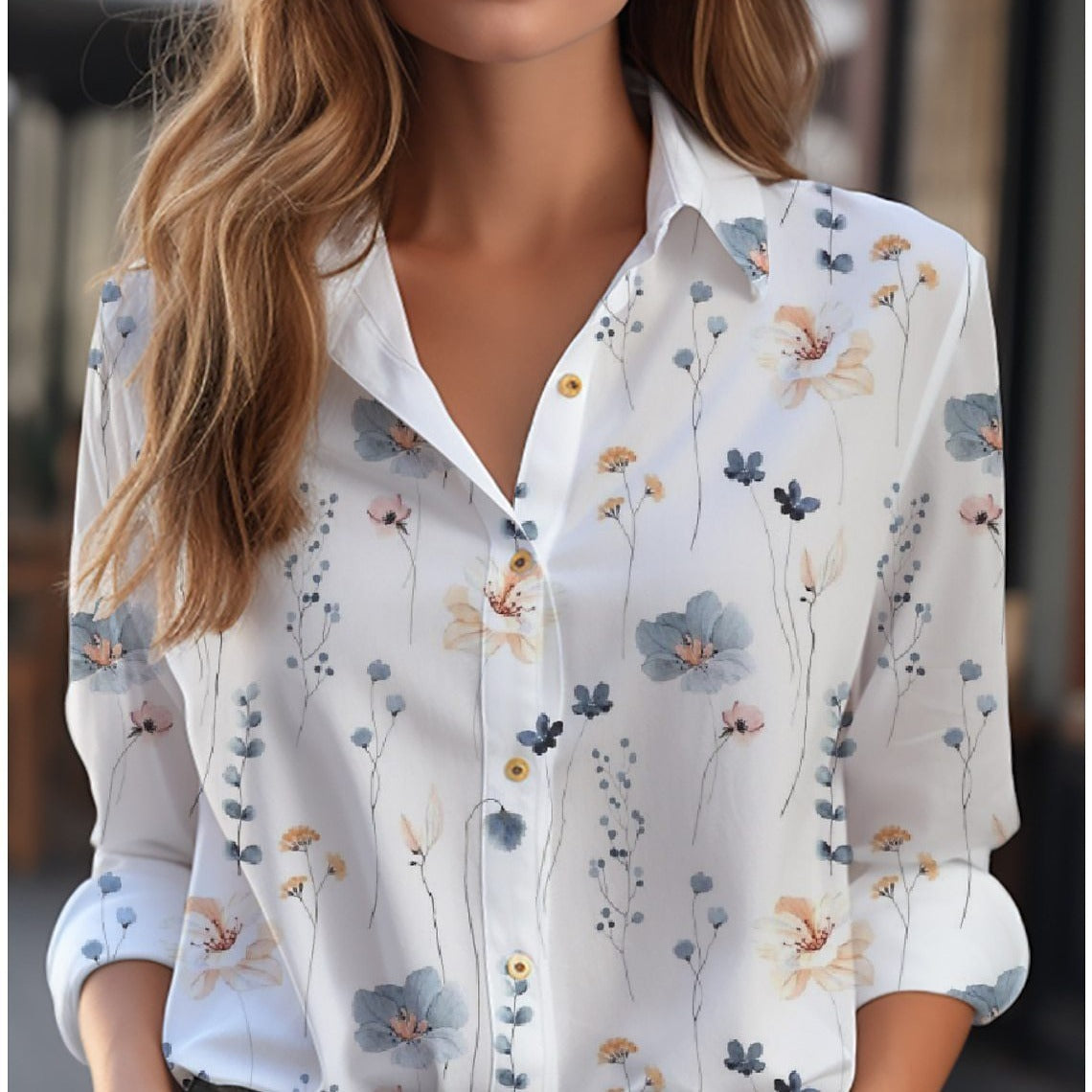 Everly | Camisa con Estampado Floral y Botones