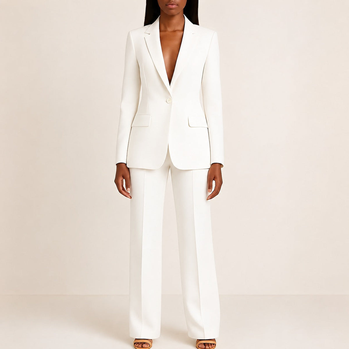 Maren | Conjunto de Traje de Mujer con Blazer y Pantalón Recto