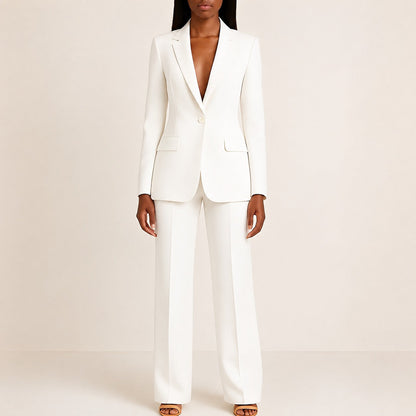Maren | Conjunto de Traje de Mujer con Blazer y Pantalón Recto