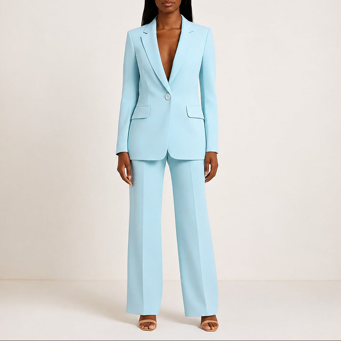 Maren | Conjunto de Traje de Mujer con Blazer y Pantalón Recto
