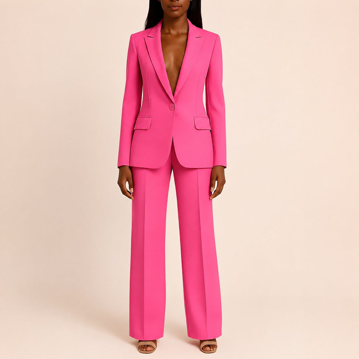 Maren | Conjunto de Traje de Mujer con Blazer y Pantalón Recto