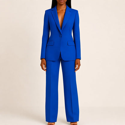 Maren | Conjunto de Traje de Mujer con Blazer y Pantalón Recto