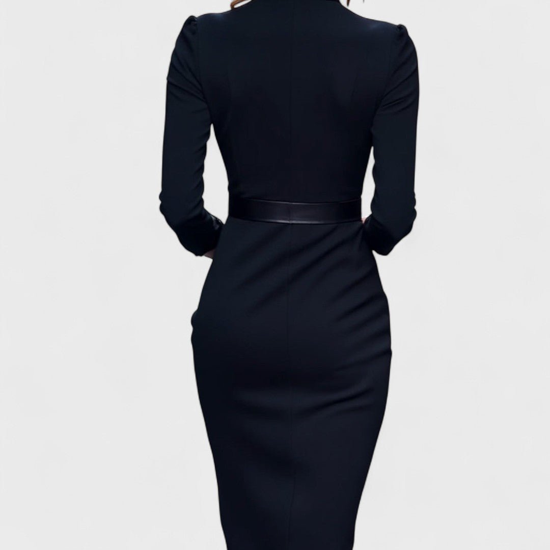 Agnes belted wrap midi dress, alternative view