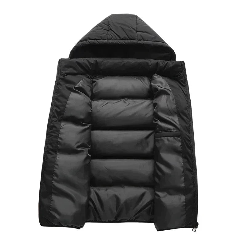 Aksel | Varm Quiltet Herrevest med Hætte - StilfulltMen's vestsSKU_1788462670860_413MilitærgrønSAksel | Varm Quiltet Herrevest med Hætte