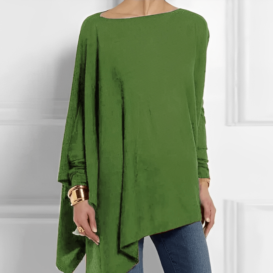 Amalia | Blusa Oversize de Manga Larga con Bajo Asimétrico - StilfulltWomen's blousesVIVA414534MODAVerdeSAmalia | Blusa Oversize de Manga Larga con Bajo Asimétrico