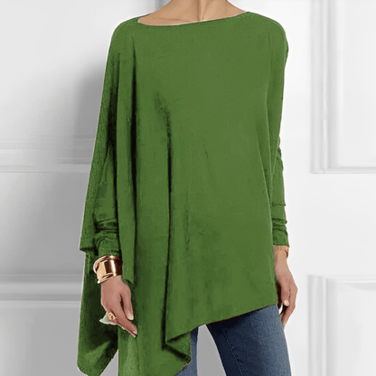 Amalia | Blusa Oversize de Manga Larga con Bajo Asimétrico - StilfulltWomen's blousesVIVA414534MODAVerdeSAmalia | Blusa Oversize de Manga Larga con Bajo Asimétrico
