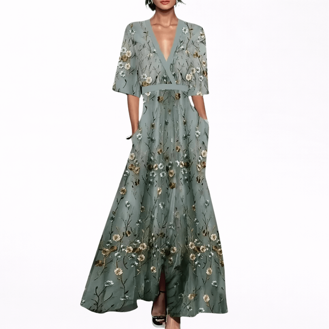 Amara | Blommig klänning i elegant och raffinerad stil - StilfulltdressSAmara | Blommig klänning i elegant och raffinerad stil