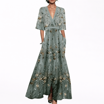 Amara | Blommig klänning i elegant och raffinerad stil - StilfulltdressSAmara | Blommig klänning i elegant och raffinerad stil
