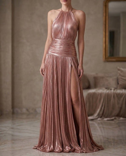Amelix | Halterneckklänning i peridotgrön - StilfulltdressDWOD2-WN380002SGuldAmelix | Halterneckklänning i peridotgrön