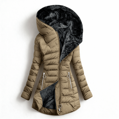 Anouk | Chaqueta Acolchada Impermeable con Capucha - StilfulltWomen's jacketsCaquiXSAnouk | Chaqueta Acolchada Impermeable con Capucha
