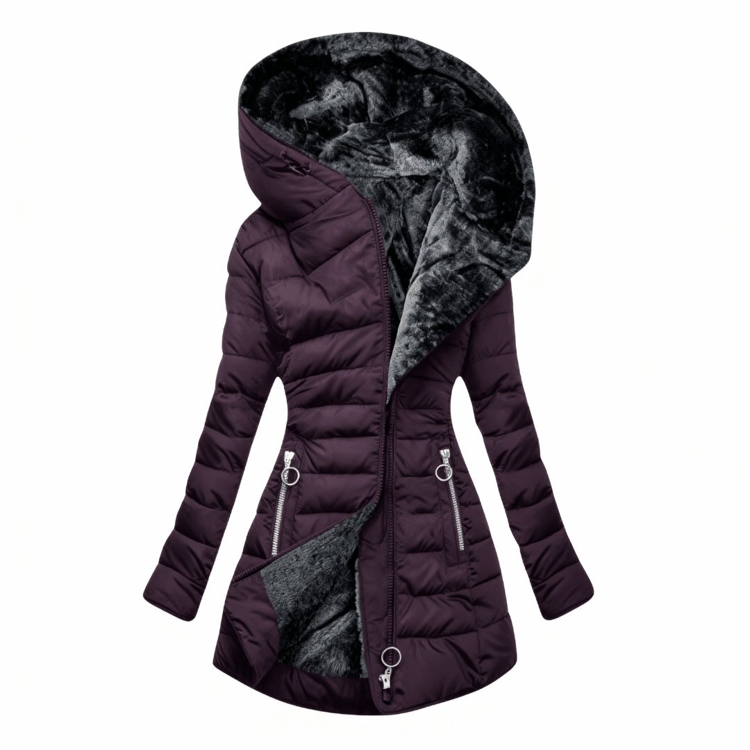 Anouk | Chaqueta Acolchada Impermeable con Capucha - StilfulltWomen's jacketsMoradoXSAnouk | Chaqueta Acolchada Impermeable con Capucha