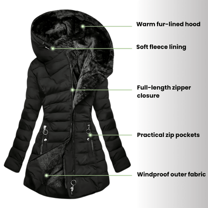 Anouk | Chaqueta Acolchada Impermeable con Capucha - StilfulltWomen's jacketsNegroXSAnouk | Chaqueta Acolchada Impermeable con Capucha