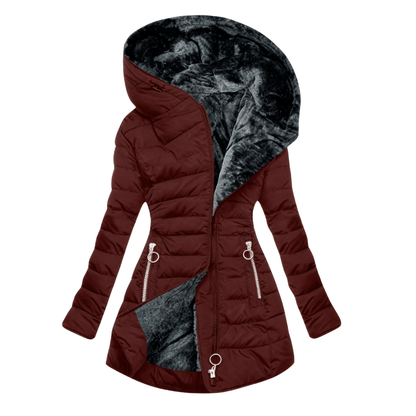 Anouk | Chaqueta Acolchada Impermeable con Capucha - StilfulltWomen's jacketsRojoXSAnouk | Chaqueta Acolchada Impermeable con Capucha