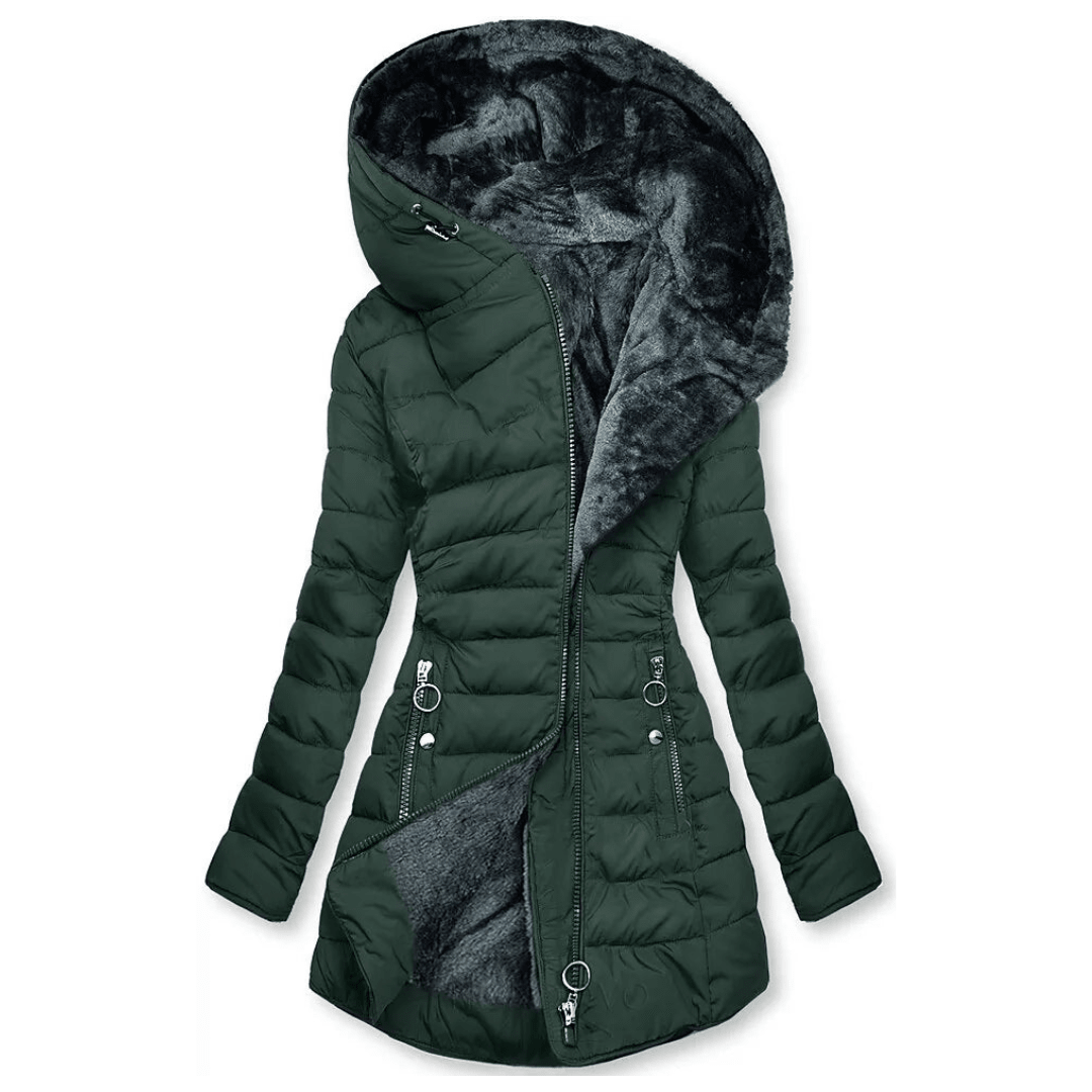Anouk | Chaqueta Acolchada Impermeable con Capucha - StilfulltWomen's jacketsVerde oscuroXSAnouk | Chaqueta Acolchada Impermeable con Capucha