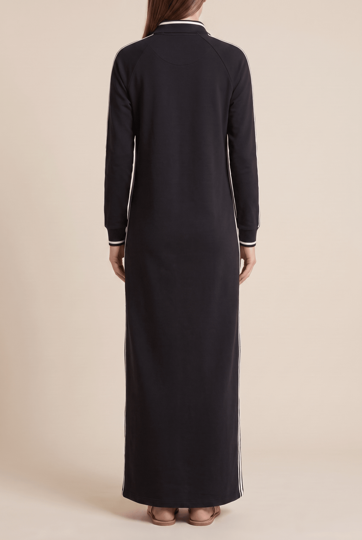 Anouk | Vestido Maxi de Felpa Ribeteado con Cuello Polo - StilfulltdressMDA0958L0Y_Royal Blue||XS||YUAzul realXSAnouk | Vestido Maxi de Felpa Ribeteado con Cuello Polo