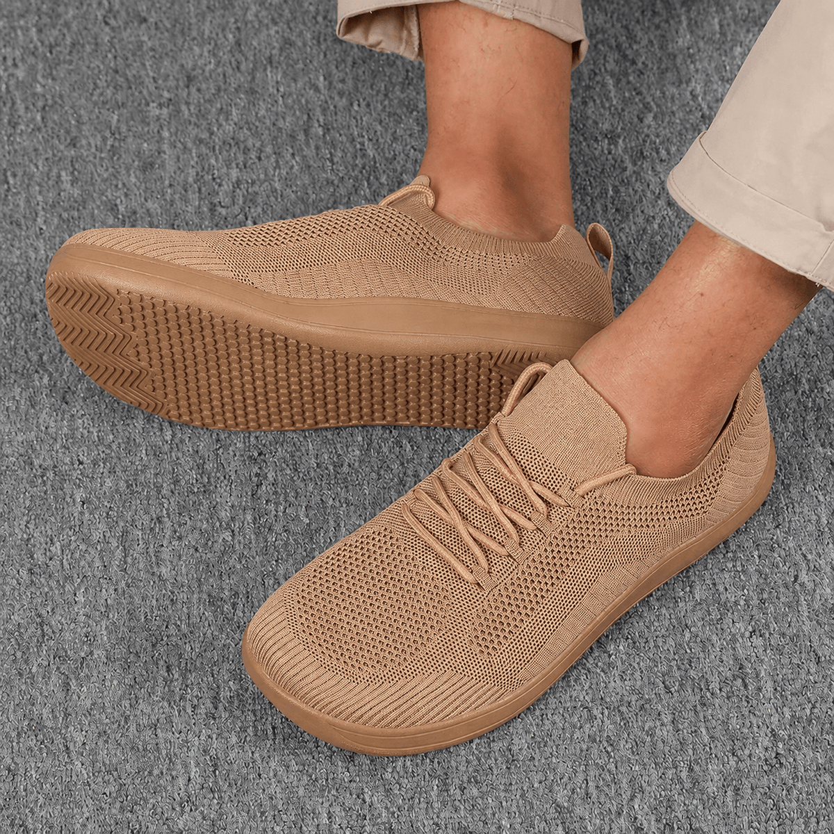 Ansel | Zapatillas Ligeras de Punto Transpirable - StilfulltWomen's shoesCaqui36Ansel | Zapatillas Ligeras de Punto Transpirable