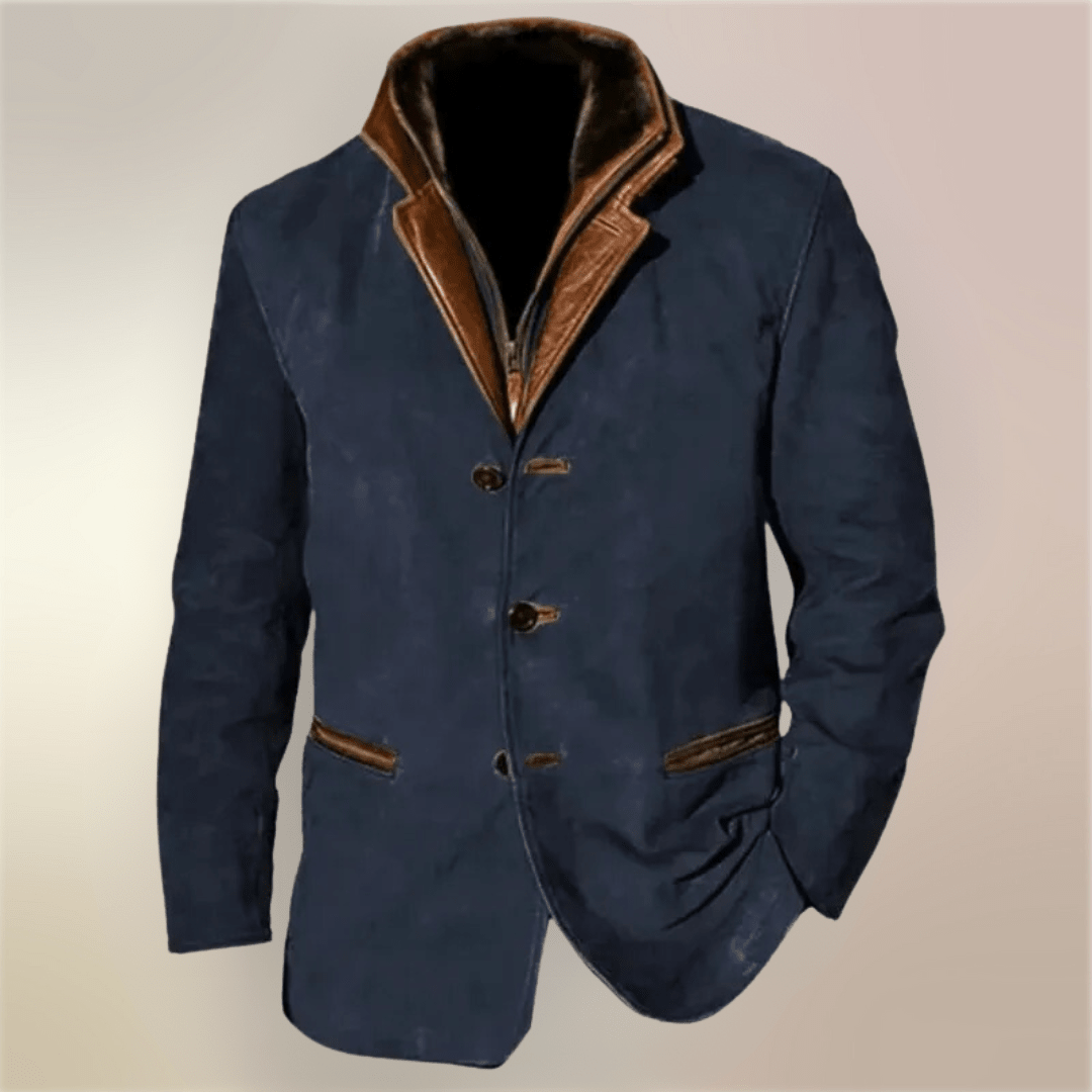 Anselme | Chaqueta Vintage de Ante Abotonada - StilfulltMen's jacketsNegroSAnselme | Chaqueta Vintage de Ante Abotonada