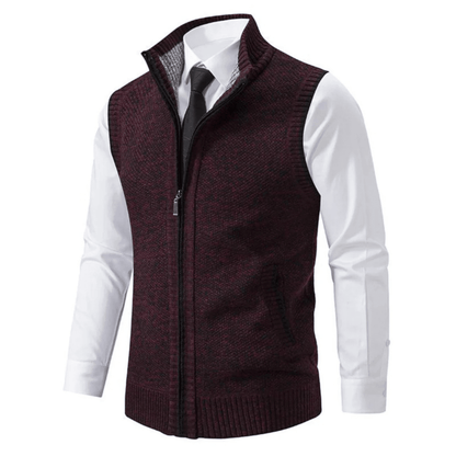 Ansgar | Chaleco de Punto con Cremallera - StilfulltMen's vestsSKU_1783517133224_870RedSAnsgar | Chaleco de Punto con Cremallera