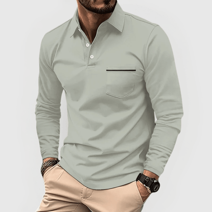 Auden | Polo de Manga Larga con Bolsillo - StilfulltMen's sweatersGrisSAuden | Polo de Manga Larga con Bolsillo