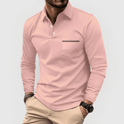 Auden | Polo de Manga Larga con Bolsillo - StilfulltMen's sweatersRosaSAuden | Polo de Manga Larga con Bolsillo