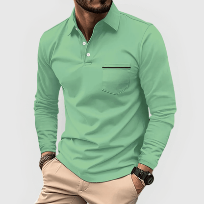 Auden | Polo de Manga Larga con Bolsillo - StilfulltMen's sweatersVerdeSAuden | Polo de Manga Larga con Bolsillo