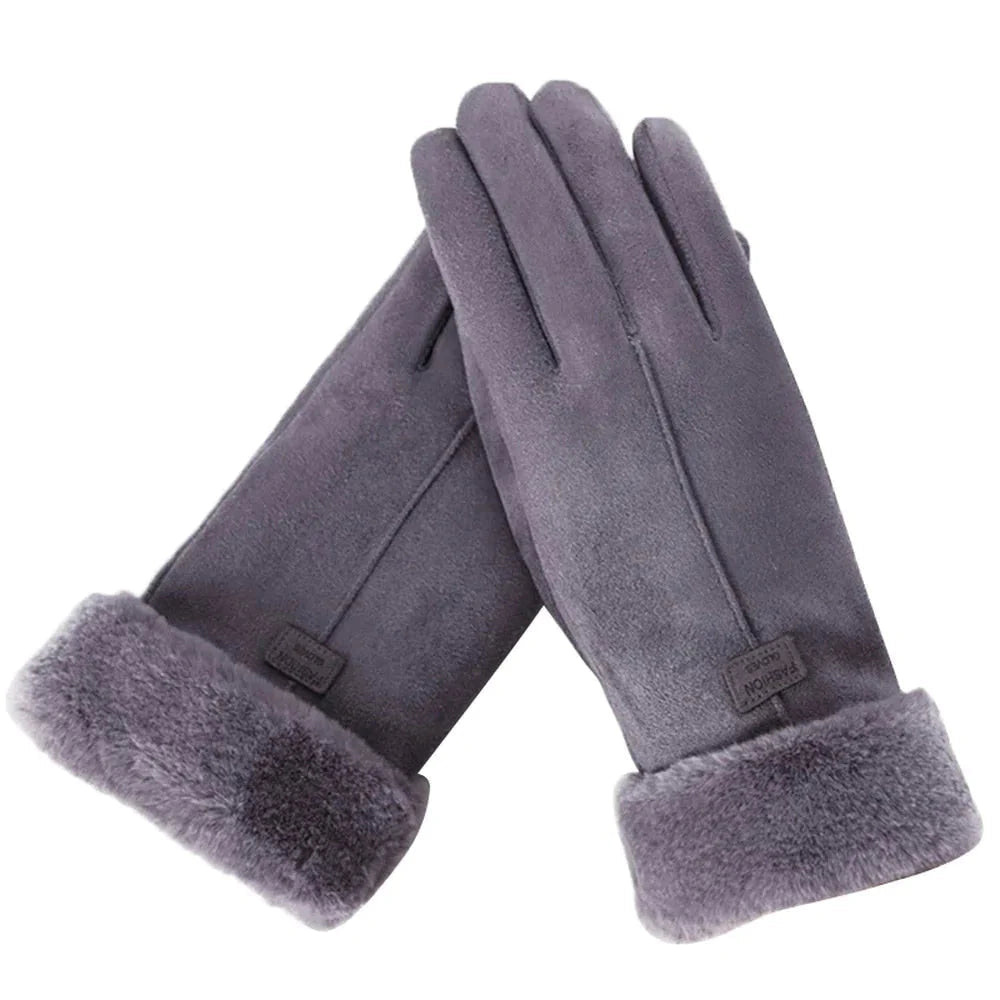 Aurelia | Guantes de Invierno Táctiles con Puño de Pelo - StilfulltWomen's gloves2734GrisAurelia | Guantes de Invierno Táctiles con Puño de Pelo