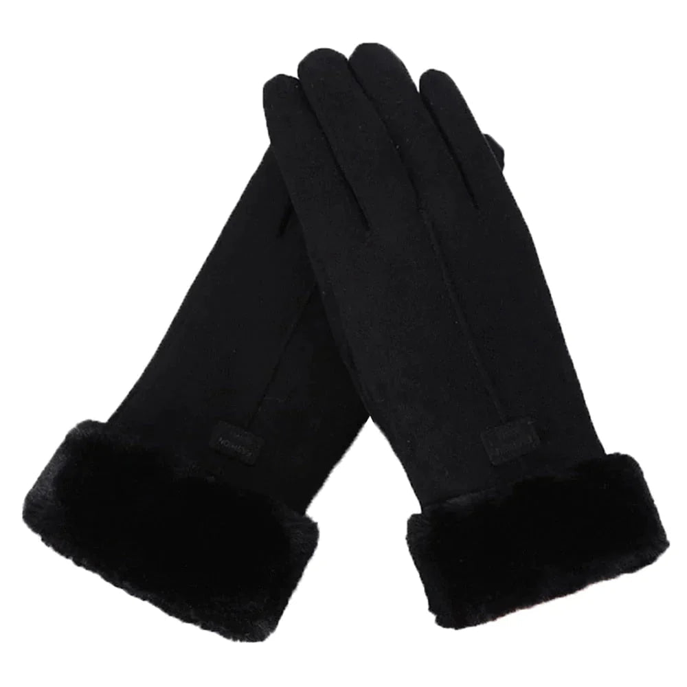 Aurelia | Guantes de Invierno Táctiles con Puño de Pelo - StilfulltWomen's gloves2735NegroAurelia | Guantes de Invierno Táctiles con Puño de Pelo