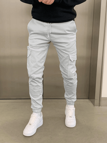 Aurélien | Pantalón Cargo Jogger de Pernera Ceñida - StilfulltMen's pantsSKU_1778427592626_675Gris claroSAurélien | Pantalón Cargo Jogger de Pernera Ceñida