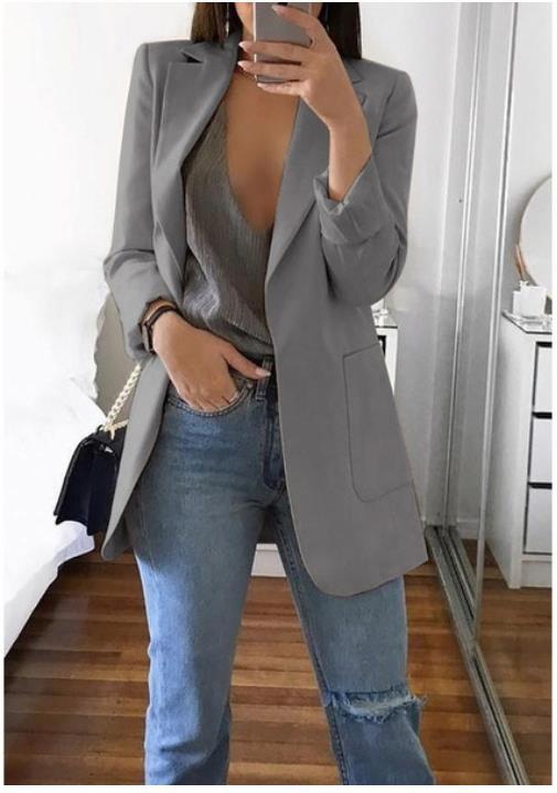 Vera | Blazer de Mujer Abierto con Bolsillos de Parche