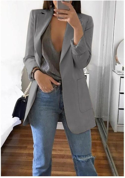 Vera | Blazer de Mujer Abierto con Bolsillos de Parche