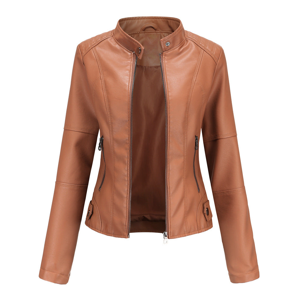 Marlowe | Chaqueta Biker Entallada con Cuello Mao