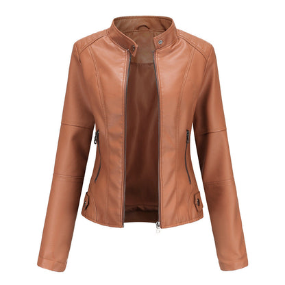 Marlowe | Chaqueta Biker Entallada con Cuello Mao