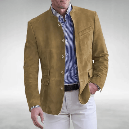 Baptiste | Americana de Cuello Mao Abotonada - StilfulltMen's suitsCaquiSBaptiste | Americana de Cuello Mao Abotonada
