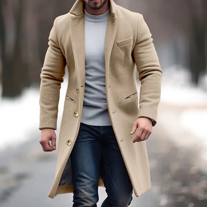Barrett | Abrigo Largo de Lana con Botonadura - StilfulltMen's jacketsDMED4-SF446007CaquiSBarrett | Abrigo Largo de Lana con Botonadura