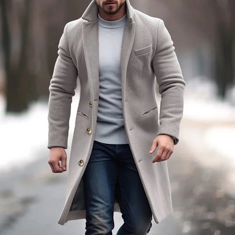 Barrett | Abrigo Largo de Lana con Botonadura - StilfulltMen's jacketsDMED4-SF446001GrisSBarrett | Abrigo Largo de Lana con Botonadura