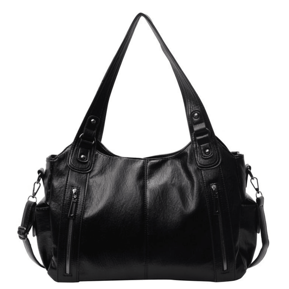 Beatrix | Bolso Tote de Piel Vegana con Bandolera - StilfulltWomen's handbagsNegroBeatrix | Bolso Tote de Piel Vegana con Bandolera