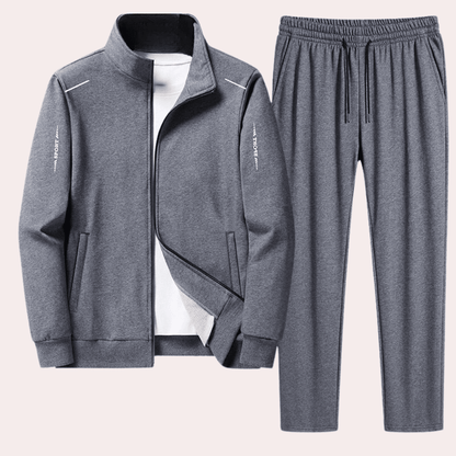 Beckett | Chándal Completo de Hombre con Cremallera - StilfulltMen's outfit setsHP43Q7EQGrisMBeckett | Chándal Completo de Hombre con Cremallera