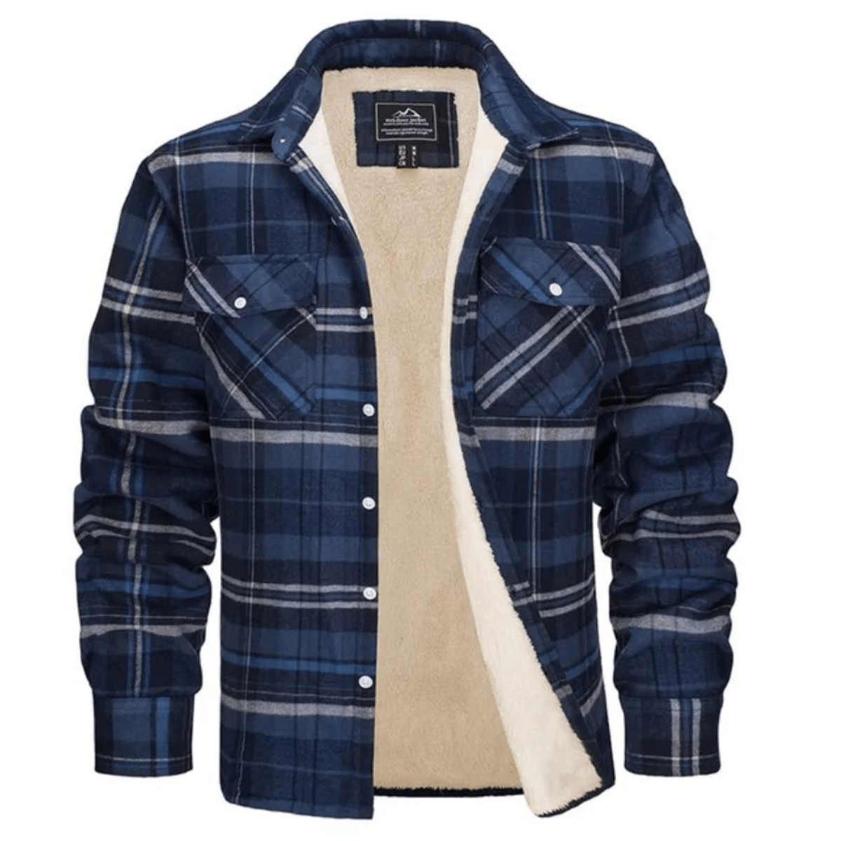 Beckett | Sobrecamisa Forrada de Cuadros de Invierno - StilfulltMen's vests0527 - 533Azul grisáceoSBeckett | Sobrecamisa Forrada de Cuadros de Invierno