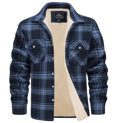 Beckett | Sobrecamisa Forrada de Cuadros de Invierno - StilfulltMen's vests0527 - 525Azul marinoSBeckett | Sobrecamisa Forrada de Cuadros de Invierno