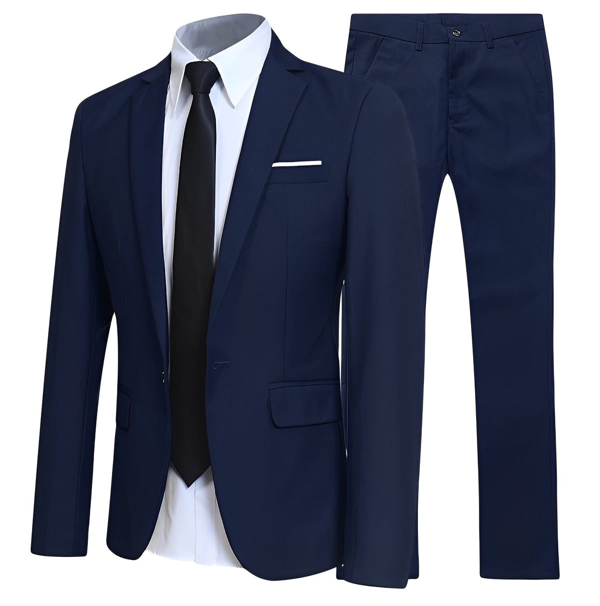 Beckett | Traje de Dos Piezas Liso y Moderno - StilfulltMen's suitsstel34123laraAzul marinoSBeckett | Traje de Dos Piezas Liso y Moderno