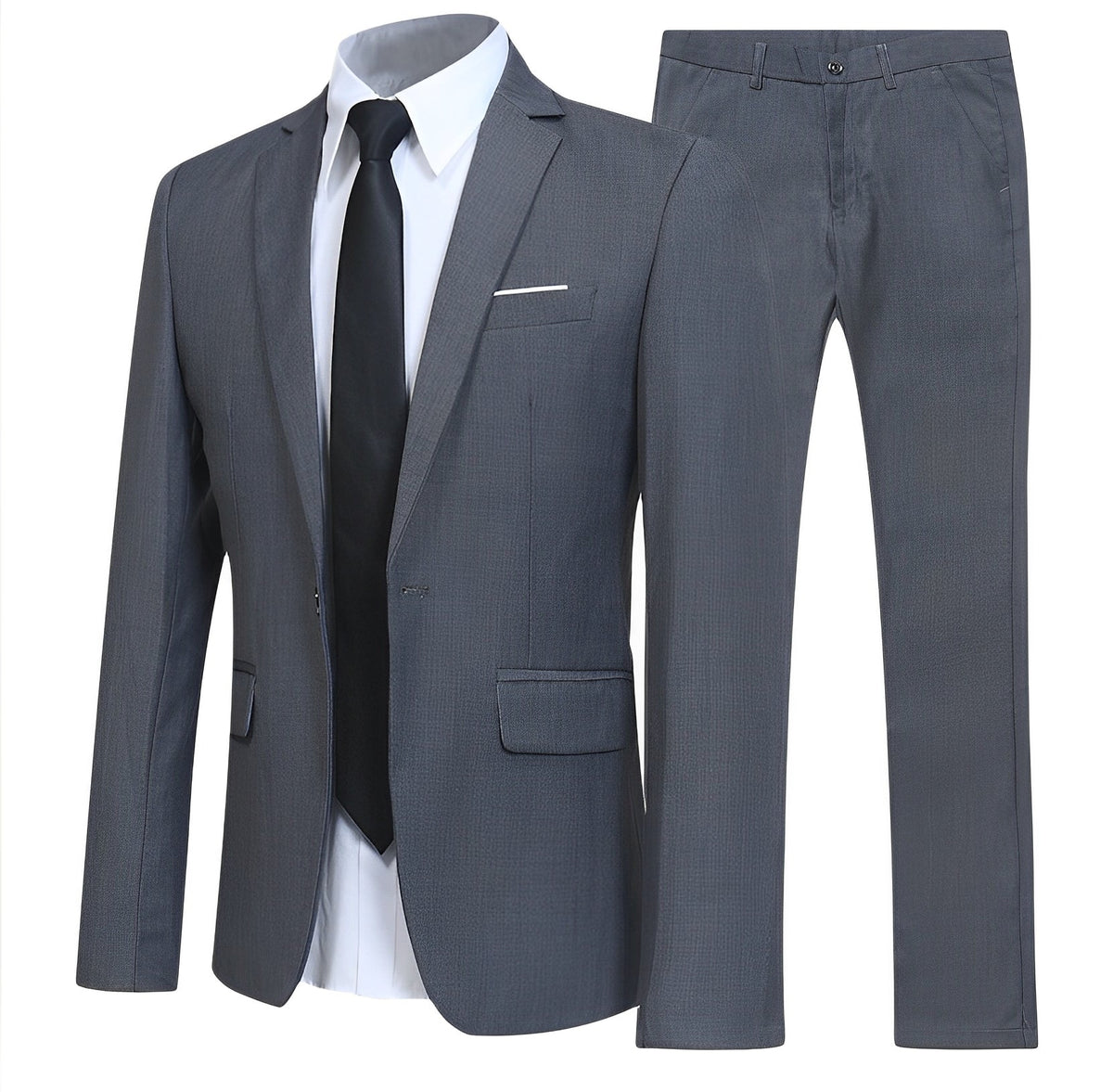 Beckett | Traje de Dos Piezas Liso y Moderno - StilfulltMen's suitsstel34107laraGrisSBeckett | Traje de Dos Piezas Liso y Moderno