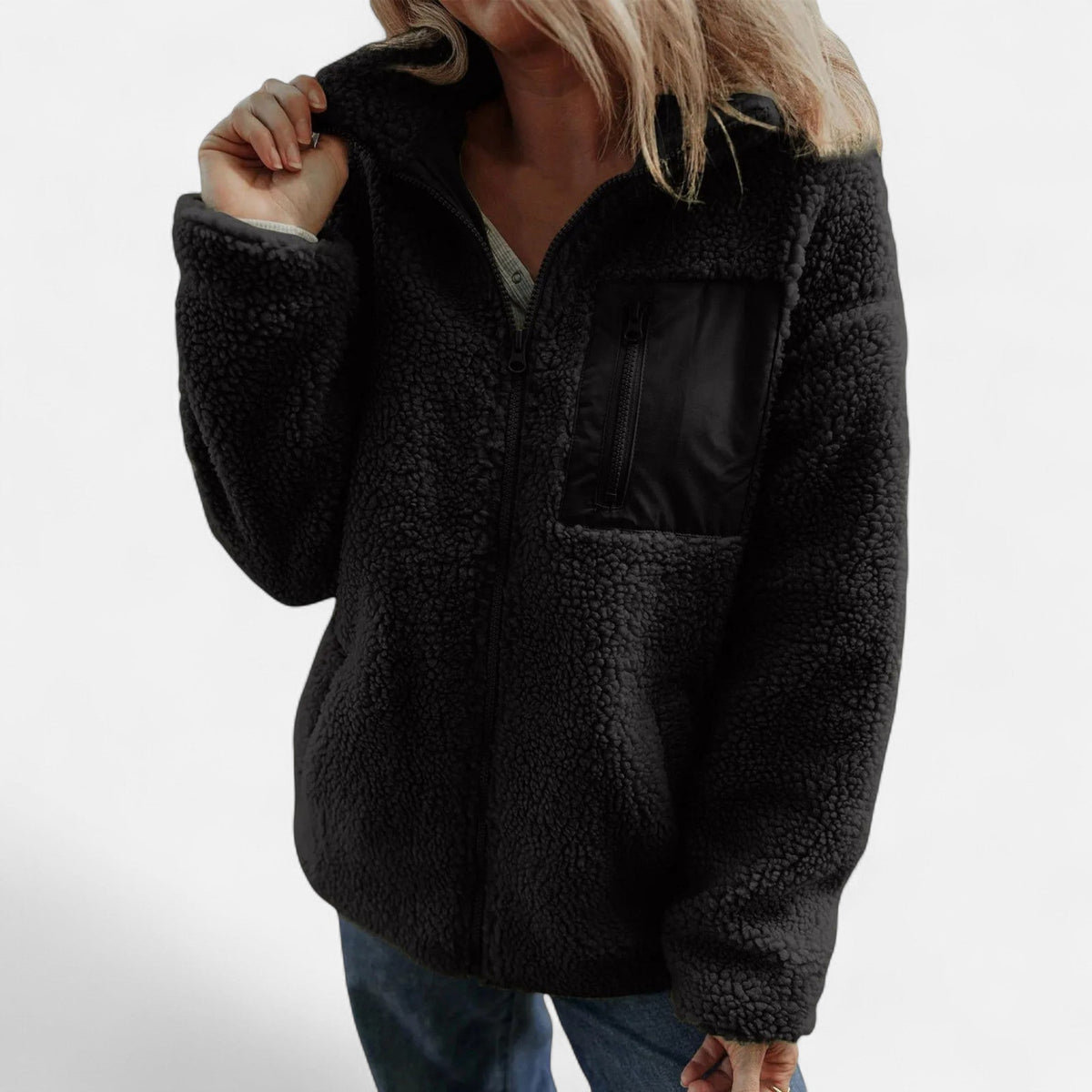 Maren | Chaqueta Teddy Mullida con Capucha