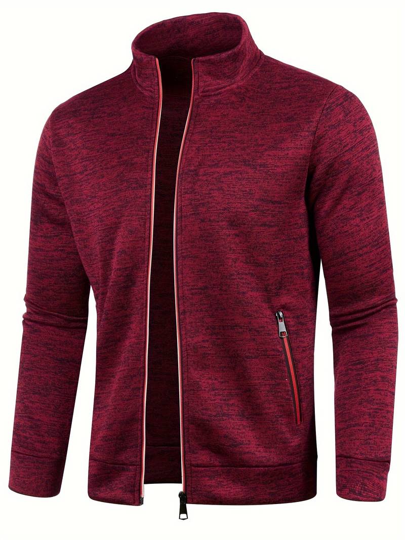 Brezal | Chaqueta de Punto Jaspeado con Cremallera - StilfulltMen's vestsA0KV0V83BourgondiëSBrezal | Chaqueta de Punto Jaspeado con Cremallera