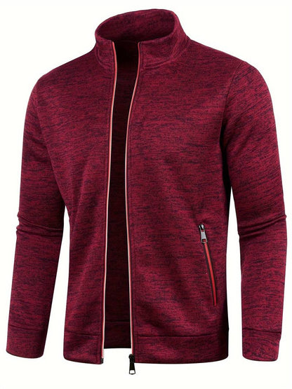 Brezal | Chaqueta de Punto Jaspeado con Cremallera - StilfulltMen's vestsA0KV0V83BourgondiëSBrezal | Chaqueta de Punto Jaspeado con Cremallera