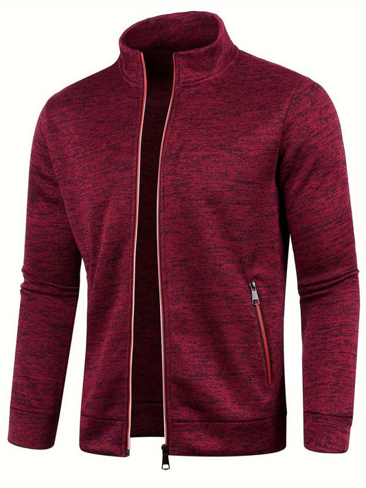 Brezal | Chaqueta de Punto Jaspeado con Cremallera - StilfulltMen's vestsA0KV0V83BourgondiëSBrezal | Chaqueta de Punto Jaspeado con Cremallera