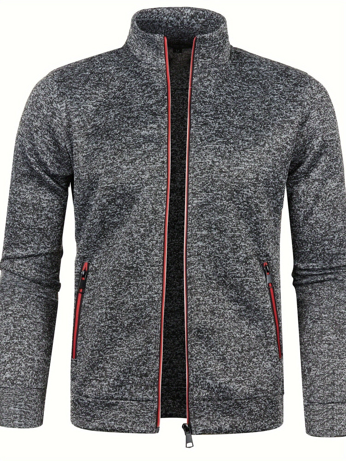 Brezal | Chaqueta de Punto Jaspeado con Cremallera - StilfulltMen's vestsWAF5A8I8DonkergrijsSBrezal | Chaqueta de Punto Jaspeado con Cremallera