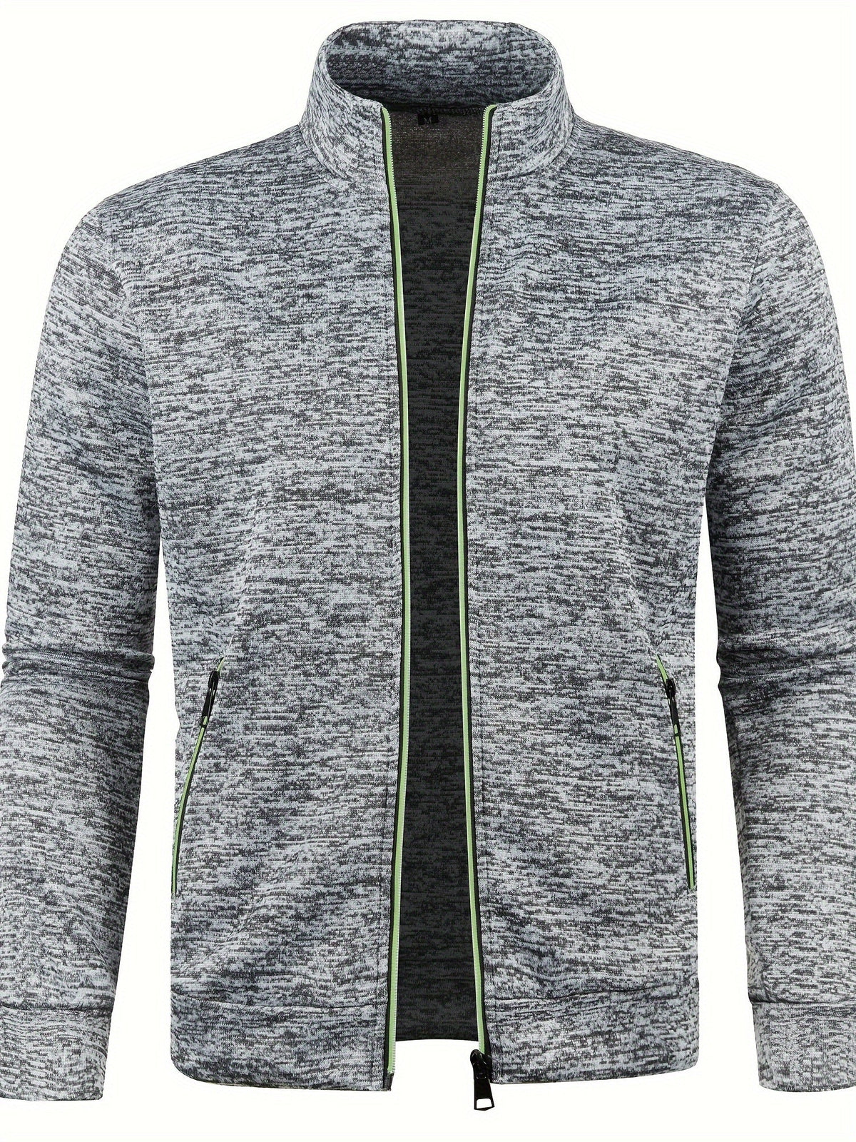 Brezal | Chaqueta de Punto Jaspeado con Cremallera - StilfulltMen's vestsRQRIYSQILichtgrijsSBrezal | Chaqueta de Punto Jaspeado con Cremallera