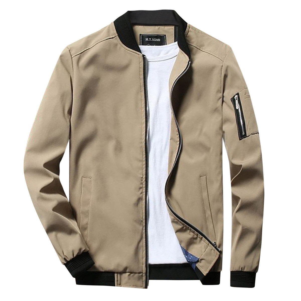 Brooks | Chaqueta Bomber de Hombre con Bolsillo en la Manga - StilfulltMen's jackets0G7R76CDCaquiMBrooks | Chaqueta Bomber de Hombre con Bolsillo en la Manga