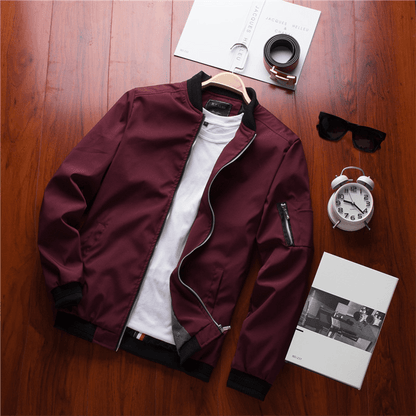 Brooks | Chaqueta Bomber de Hombre con Bolsillo en la Manga - StilfulltMen's jackets82FOL3DHRojoMBrooks | Chaqueta Bomber de Hombre con Bolsillo en la Manga